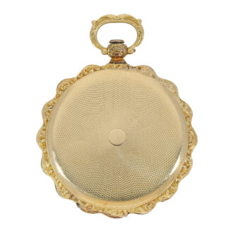French gold Lepine with rare engraved dial Circa 1825