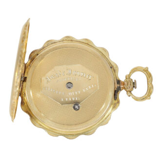 French gold Lepine with rare engraved dial Circa 1825
