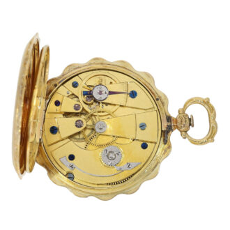 French gold Lepine with rare engraved dial Circa 1825
