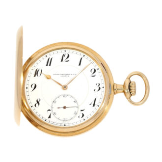 Swiss gold crown winding cylinder pocket watch Circa 1900 Swiss gold crown winding cylinder pocket watch Circa 1900