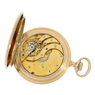 Swiss gold crown winding cylinder pocket watch Circa 1900 Swiss gold crown winding cylinder pocket watch Circa 1900