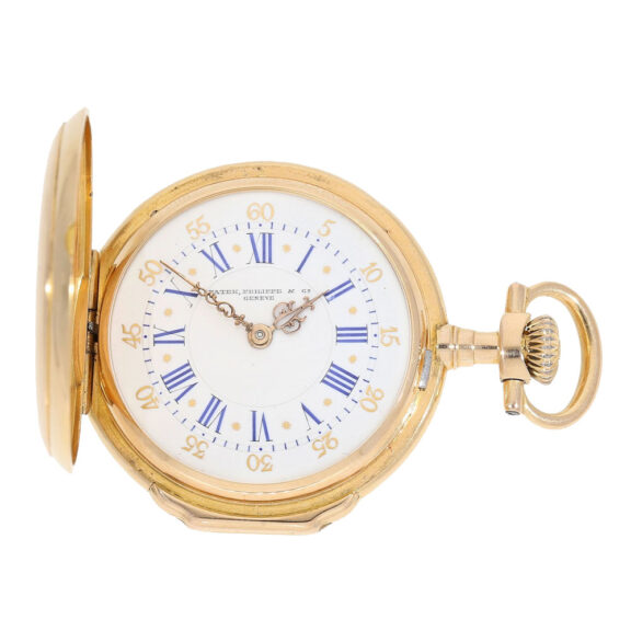 Swiss gold hunting cased lady's watch "Louis XV" Circa 1885