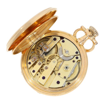 Swiss gold hunting cased lady's watch "Louis XV" Circa 1885
