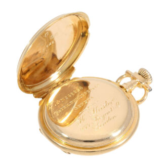 Swiss gold hunting cased lady's watch "Louis XV" Circa 1885