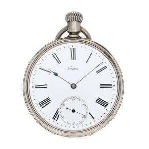 Swiss silver open faced Patek Philippe watch Circa 1877