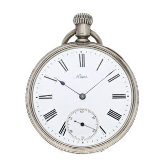 Swiss silver open faced Patek Philippe watch Circa 1877