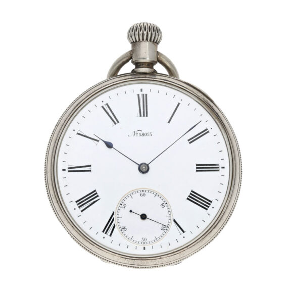 Swiss silver open faced Patek Philippe watch Circa 1877
