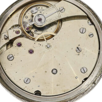 Swiss silver open faced Patek Philippe watch Circa 1877
