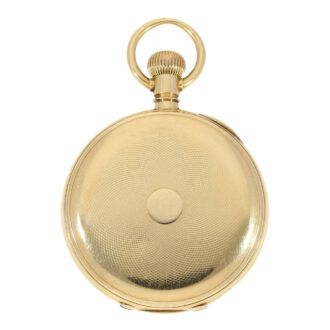 Swiss 18k gold open faced watch in original box Circa 1905