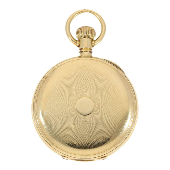 Swiss 18k gold open faced watch in original box Circa 1905 Swiss 18k gold open faced watch in original box Circa 1905