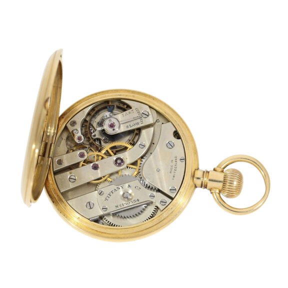 Swiss 18k gold open faced watch in original box Circa 1905 Swiss 18k gold open faced watch in original box Circa 1905