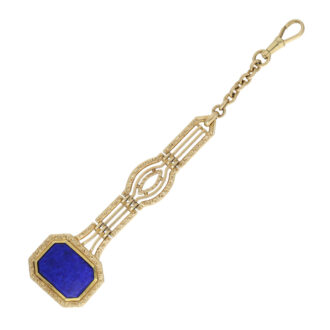 Swiss 18k gold and enamel Art Deco dress watch Circa 1925