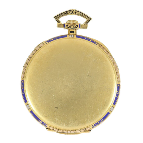 Swiss 18k gold and enamel Art Deco dress watch Circa 1925 Swiss 18k gold and enamel Art Deco dress watch Circa 1925