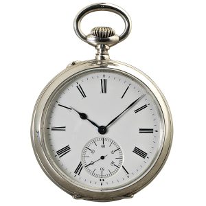 Swiss silver open faced deck watch Circa 1900.
