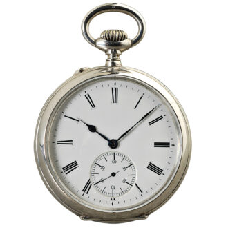 Swiss silver open faced deck watch Circa 1900.