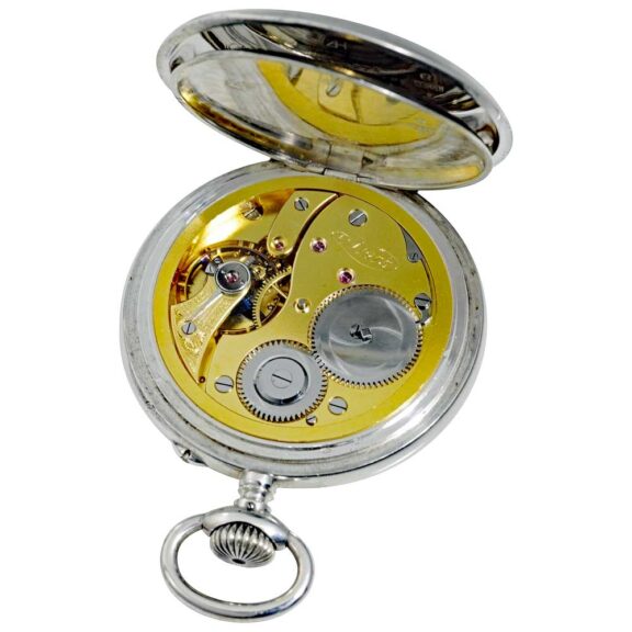 Swiss silver open faced deck watch Circa 1900. Swiss silver open faced deck watch Circa 1900.
