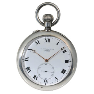 French silver open faced lever deck watch Circa 1890.