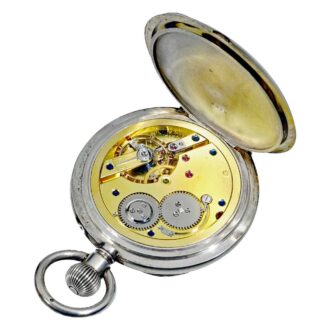 French silver open faced lever deck watch Circa 1890.
