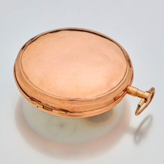 Rare 8K gold date watch with visible balance Circa 1800