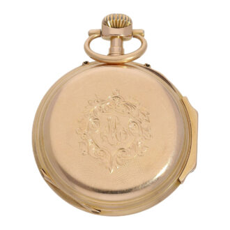 Pink 18k gold Louis XV Lepine watch with calendar Circa 1870