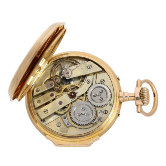 Pink 18k gold Louis XV Lepine watch with calendar Circa 1870