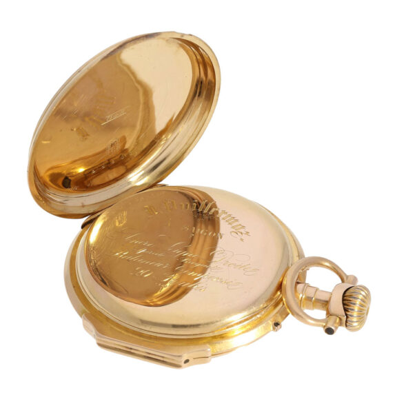 Pink 18k gold Louis XV Lepine watch with calendar Circa 1870 Pink 18k gold Louis XV Lepine watch with calendar Circa 1870