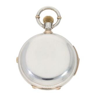Swiss silver minute repeating watch with chronograph Circa 1880
