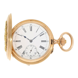 Russian 14k pink gold full hunting cased watch Circa 1900