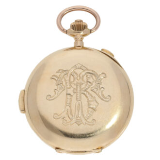Swiss gold repeating chronograph pocket watch Circa 1900