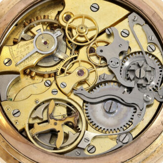 Swiss gold repeating chronograph pocket watch Circa 1900