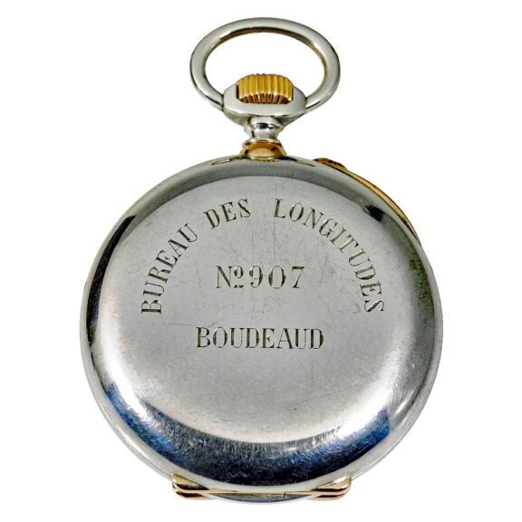 French silver deck watch with original box Circa 1900. French silver deck watch with original box Circa 1900.