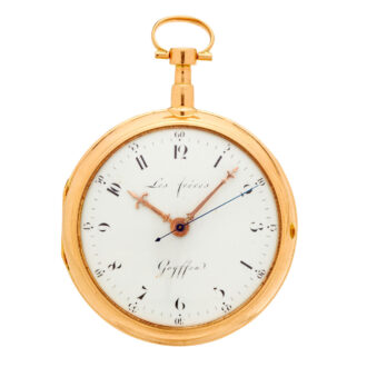 Beautifully decorated gold French virgule watch Circa 1790