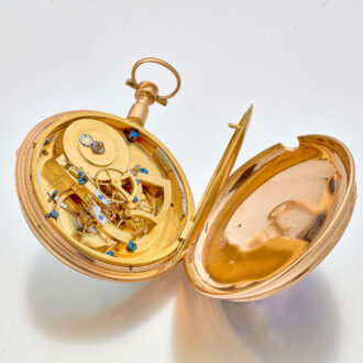 Beautifully decorated gold French virgule watch Circa 1790