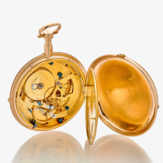 Beautifully decorated gold French virgule watch Circa 1790