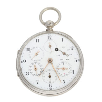 French silver astronomical with perpetual calendar Circa 1800