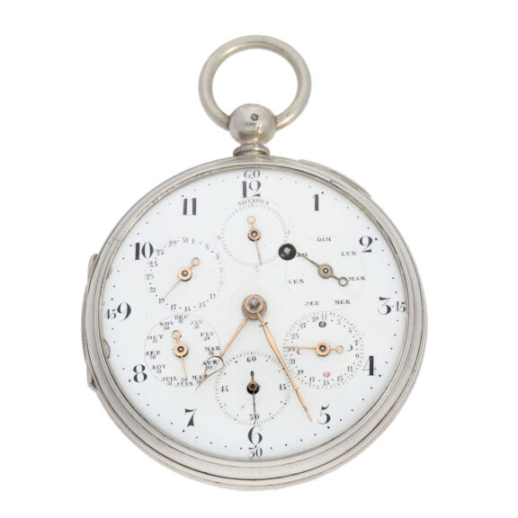 French silver astronomical with perpetual calendar Circa 1800