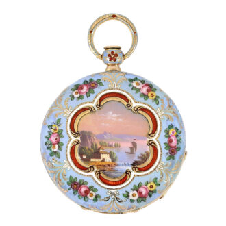 French gold/enamel Lepine for the Ottoman market Circa 1830 French gold/enamel Lepine for the Ottoman market Circa 1830