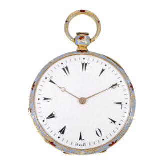 French gold/enamel Lepine for the Ottoman market Circa 1830 French gold/enamel Lepine for the Ottoman market Circa 1830