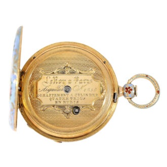 French gold/enamel Lepine for the Ottoman market Circa 1830 French gold/enamel Lepine for the Ottoman market Circa 1830