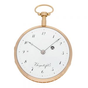 French pink gold minute repeating verge watch Circa 1820