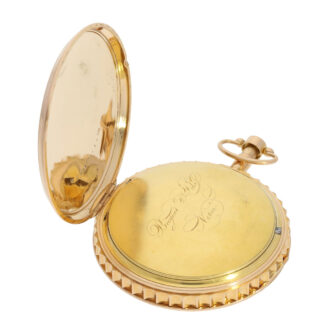 French pink gold minute repeating verge watch Circa 1820