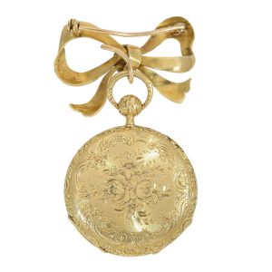 Swiss gold quarter repeating brooch/pocket watch Circa 1830