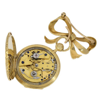 Swiss gold quarter repeating brooch/pocket watch Circa 1830
