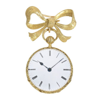 Swiss gold quarter repeating brooch/pocket watch Circa 1830