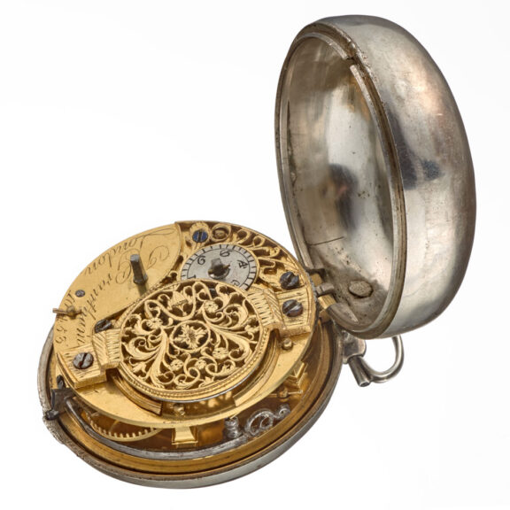 An verge pocket watch in repousse silver pair cases Circa 1789 An verge pocket watch in repousse silver pair cases Circa 1789