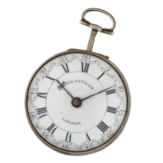 An verge pocket watch in repousse silver pair cases Circa 1789 An verge pocket watch in repousse silver pair cases Circa 1789