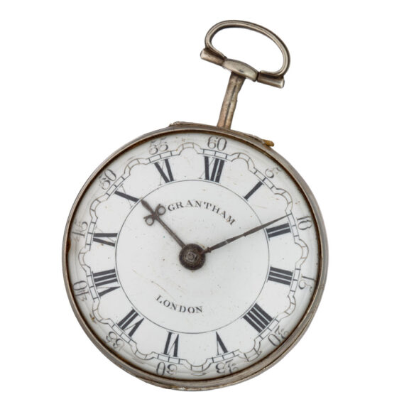 An verge pocket watch in repousse silver pair cases Circa 1789 An verge pocket watch in repousse silver pair cases Circa 1789