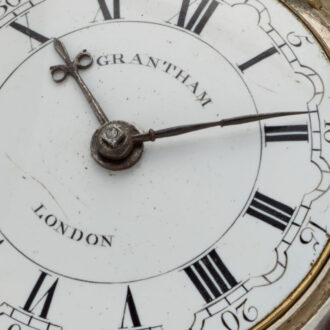 An verge pocket watch in repousse silver pair cases Circa 1789 An verge pocket watch in repousse silver pair cases Circa 1789