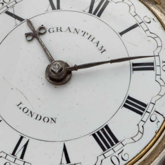 An verge pocket watch in repousse silver pair cases Circa 1789 An verge pocket watch in repousse silver pair cases Circa 1789