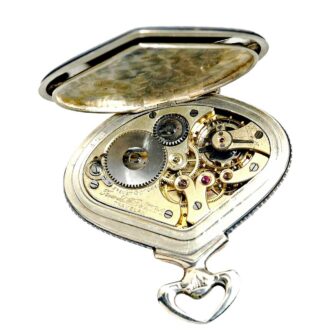 Swiss keyless silver triangle shaped pocket watch Circa 1905